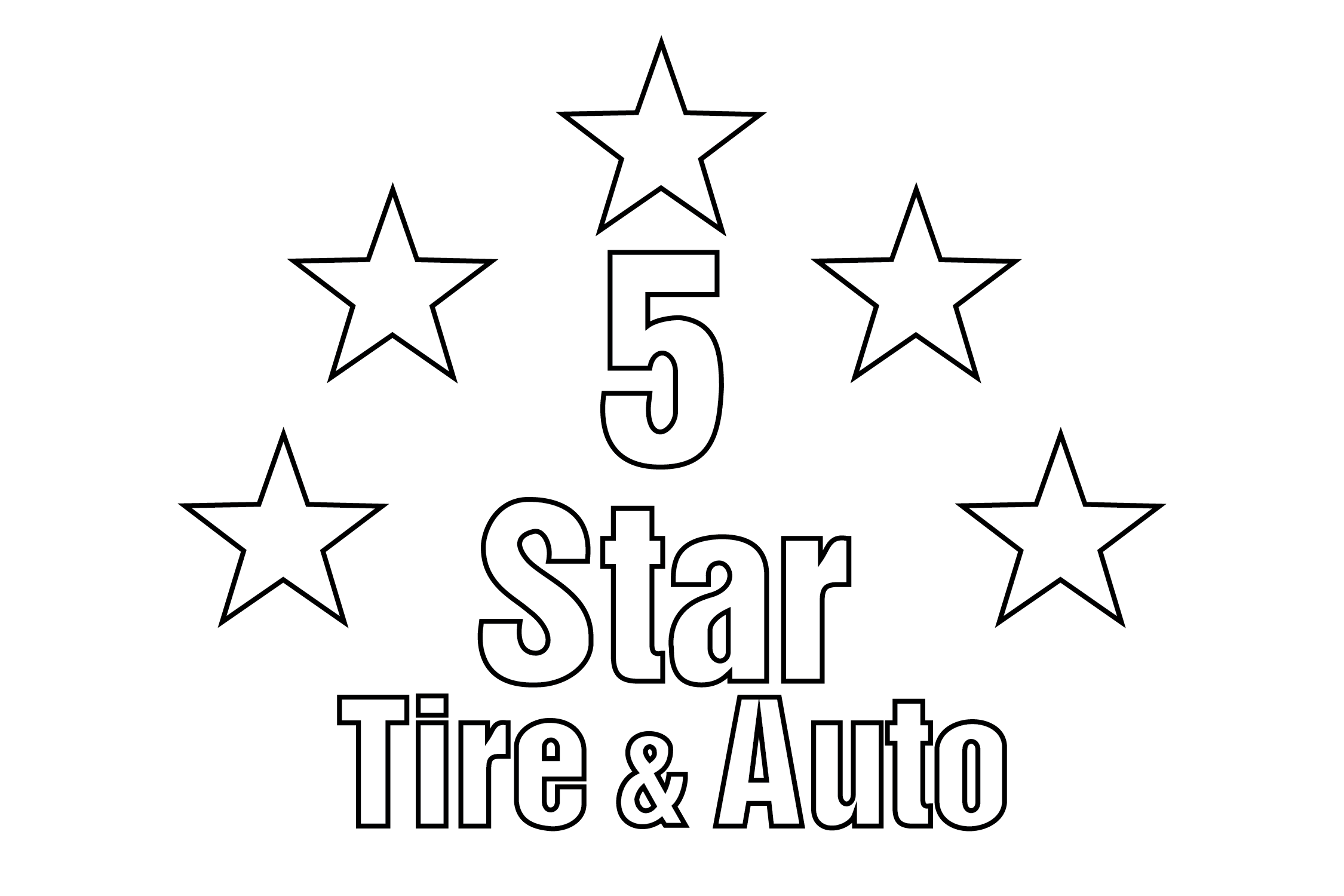 5 Star Tire and Auto Logo